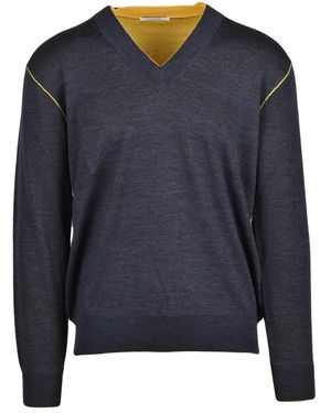 Kangra V-Neck Knitwear - Blu