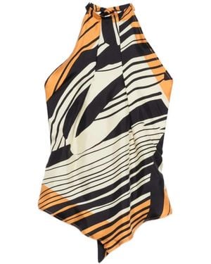 Raquel Diniz Neckholder-Top Mit Bindeband - Mehrfarbig
