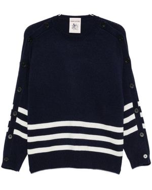 Semicouture Round-Neck Knitwear - Azul