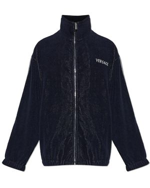 Versace Terry Cotton Sweatshirt - Blau