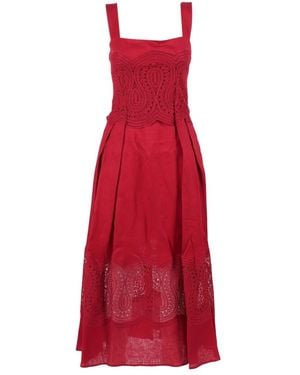 Clips Midi Dresses - Rosso
