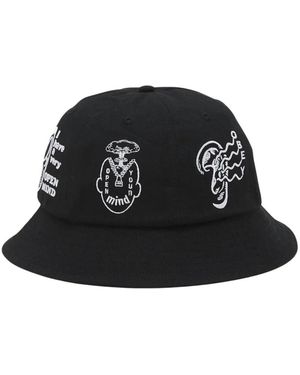 Obey Printed 6 Panel Bucket Hat - Zwart