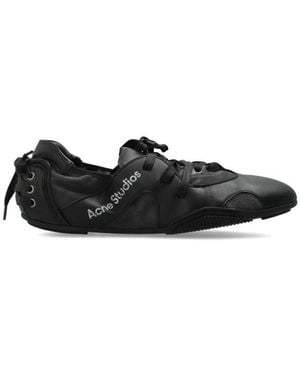 Acne Studios Schnürschuhe Aus Leder - Schwarz