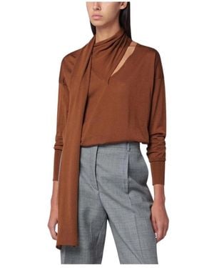 Roberto Collina V-Neck Knitwear - Marrón
