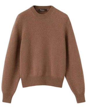 Loro Piana Round-Neck Knitwear - Marron