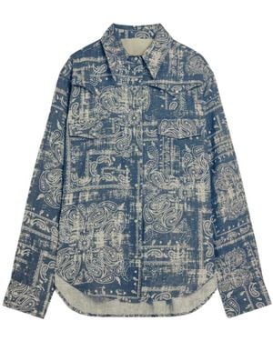 A PAPER KID Denim Shirts - Blue