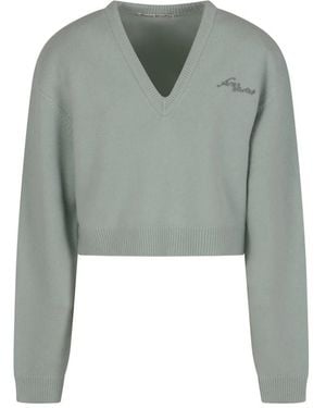 Acne Studios V-Neck Knitwear - Green