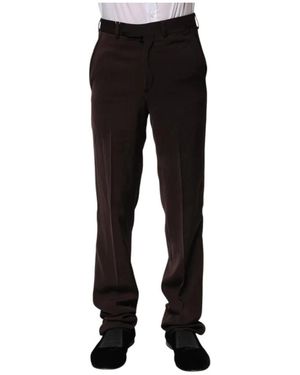 Bencivenga Dunkelbraune Anzughose Regular Fit - Schwarz