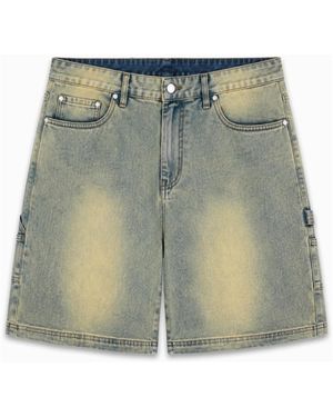 BLACK BANANAS Korte Broeken ,Blauw ,Denim V2 Worker Short Denim