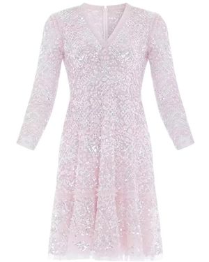 Needle & Thread Sequin Mini Jurk - Paars