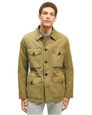 Brooks Brothers Jassen ,Groen ,Katoen Cotton Field Jacket