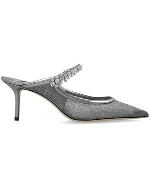Jimmy Choo Schoenen ,Grijs ,Leer Bing 65 Heeled Mules