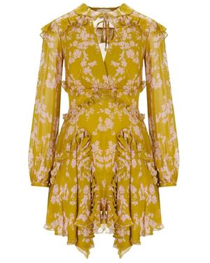 Elisabetta Franchi Short Dresses - Yellow
