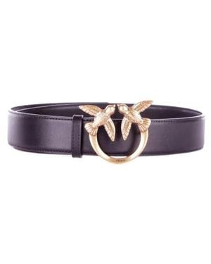Pinko Stijlvolle Riem Met Steendetails - Zwart