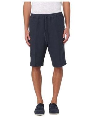 120% Lino Casual Shorts - Blue