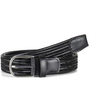 Howard London Accessoires ,Zwart ,Leer Asher Gevlochten Stretch Riem