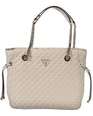 Guess Stilvolle rosa polyethylen handtasche - Natur