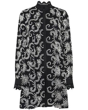 Bruuns Bazaar Elegantes schwarzes kleid mit stickerei