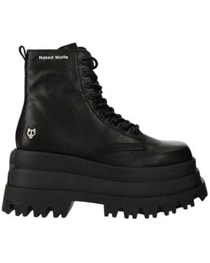 Naked Wolfe Lace-Up Boots - Nero