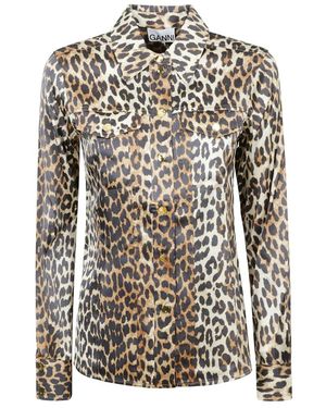 Ganni Shirts - Marrone