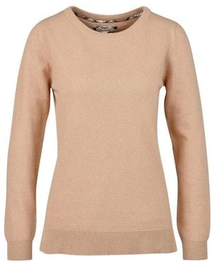 Barbour Round-Neck Knitwear - Natural