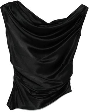 STAUD Tops ,Zwart ,Leer Phare Top