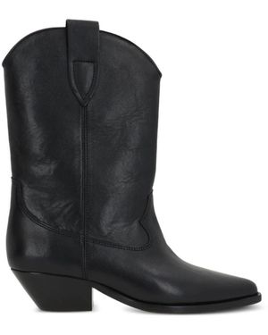 Isabel Marant Schoenen ,Zwart ,Leer Duerto Enkellaarsjes