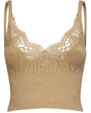 Ermanno Scervino Sleeveless Tops - Natural