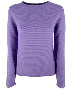 La Fileria Round-Neck Knitwear - Violet