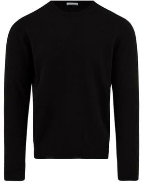 Malo Truien & Vesten ,Zwart ,Kasjmier Cashmere Crewneck