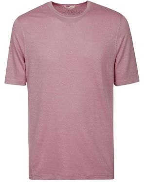 FILIPPO DE LAURENTIIS Rosa Leinen T-Shirt Mit Kurzen Ärmeln - Lila