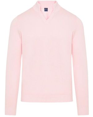 Fedeli V-Neck Knitwear - Rosa