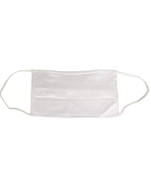Dolce & Gabbana Satijnen Zijde Plissé Elastische Oorlus Gezichtsmasker - Wit