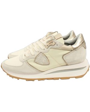 Philippe Model Schoenen ,Wit ,Tkld W017 Sneaker - Metallic