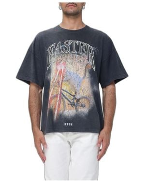 MSGM T-Shirt Met Grafische Print - Blauw