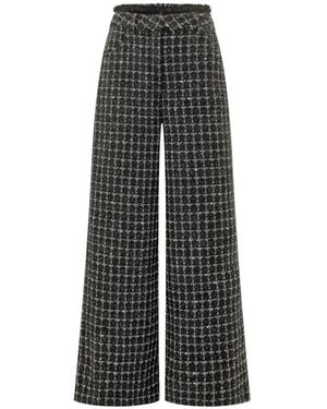 MSGM Hose Mit Weitem Bein Und Hoher Taille - Grau