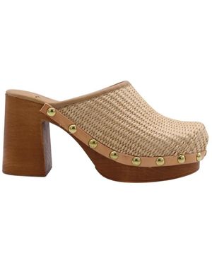 E mia Heeled Mules - Marrone
