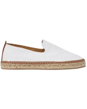 SCAROSSO Schoenen ,Wit ,Leer Martin Witte Canvas Espadrilles