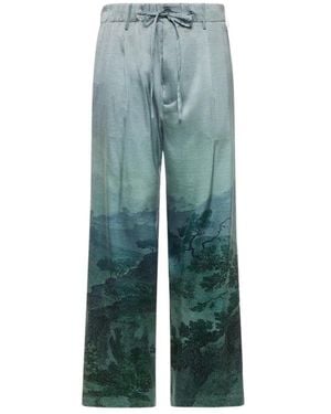 Pierre Louis Mascia Wide Trousers - Green