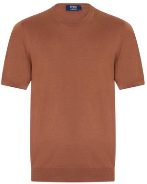 Fedeli Round-Neck Knitwear - Brown