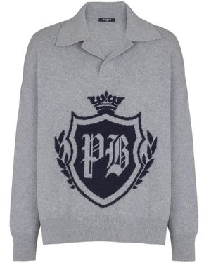 Balmain Cashmere Knitwear - Grigio