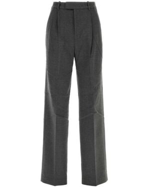 Self-Portrait Straight Trousers - Grey