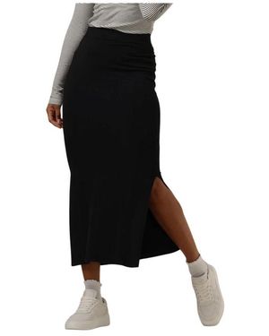 My Essential Wardrobe Schwarzer Strick-Midirock
