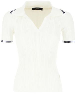The Seafarer V-Neck Knitwear - Blanc