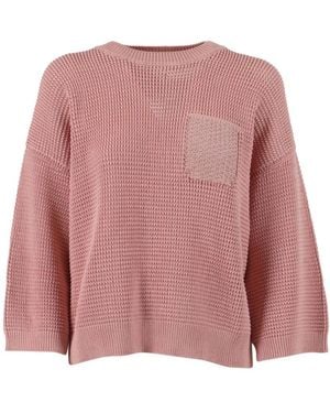 Peserico Round-Neck Knitwear - Pink