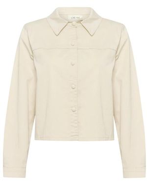 Cream Light Jackets - Bianco