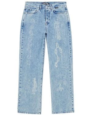 Iuter Klassische 5-Pocket Straight Leg Jeans - Blau