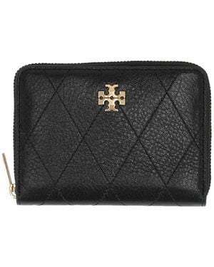 Tory Burch Small Charlie Quilted Zip-Around Wallet - Schwarz