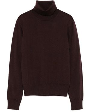 Alpha Studio Merino Woll Rollkragenpullover - Braun