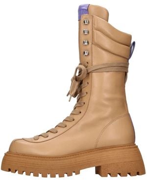 3Juin Lace-Up Boots - Natural